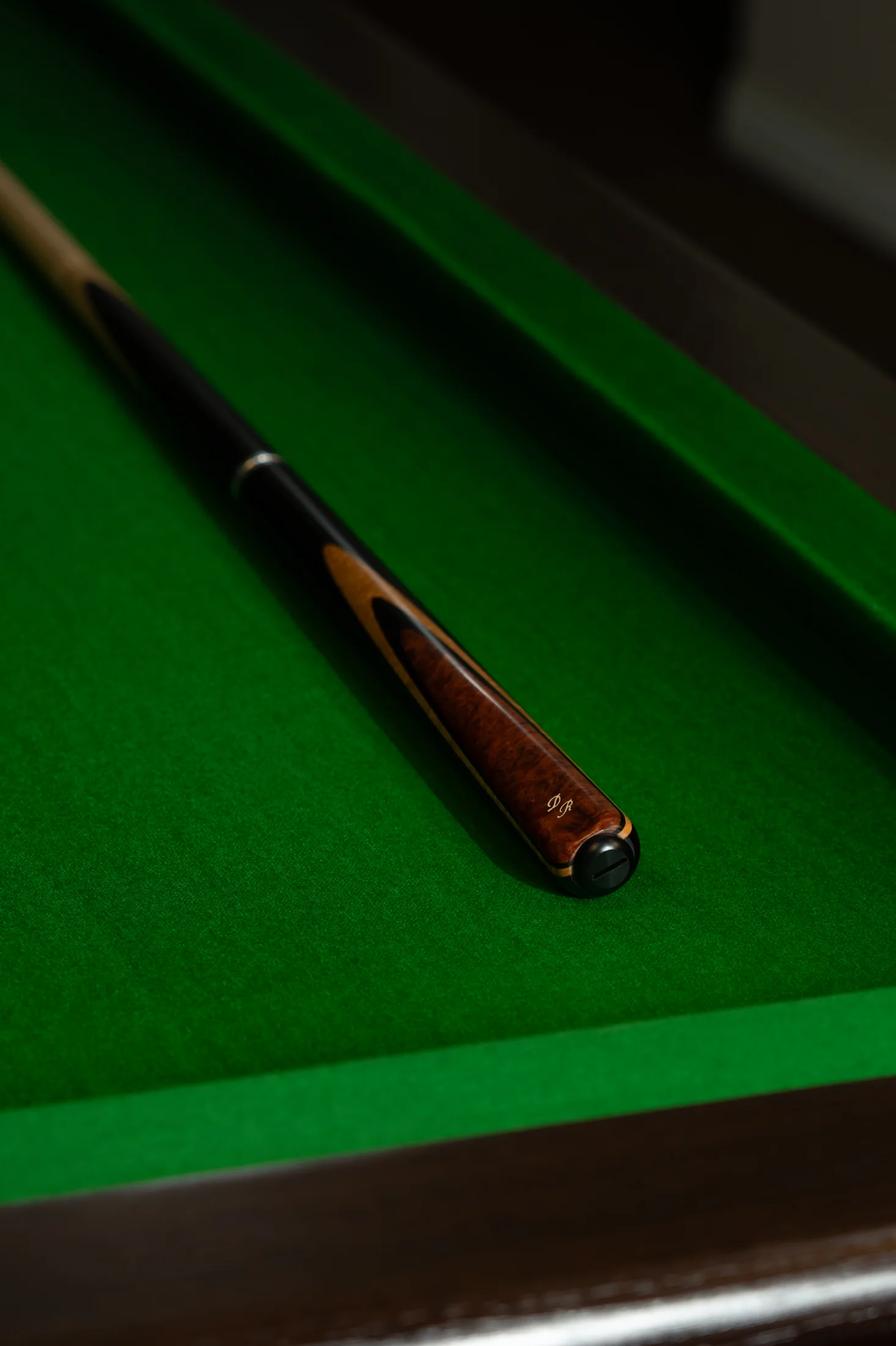 S-11 full cue on snooker table